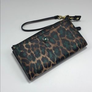 Coach Animal Print Wristlet
